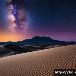 에리트레아의 천문학적 특징 - **Prompt:** A breathtaking panoramic view of the Eritrean desert at night, under an incredibly clear...