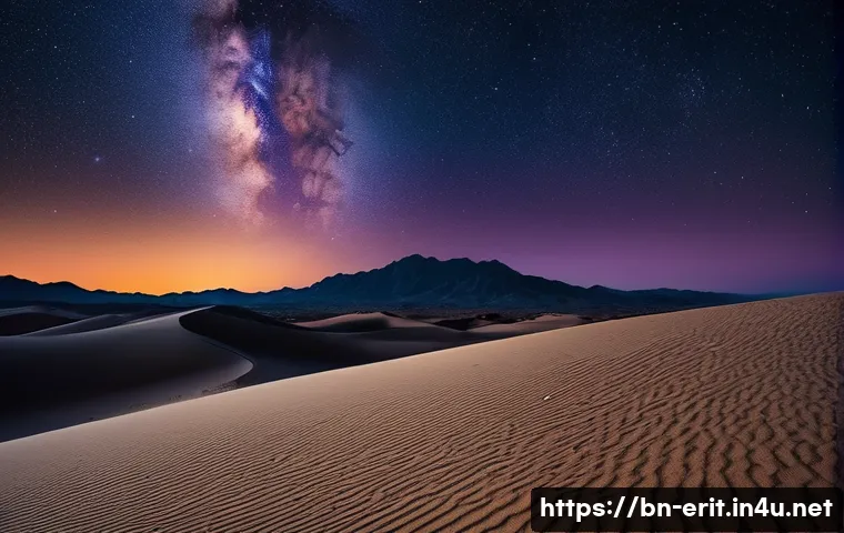 에리트레아의 천문학적 특징 - **Prompt:** A breathtaking panoramic view of the Eritrean desert at night, under an incredibly clear...